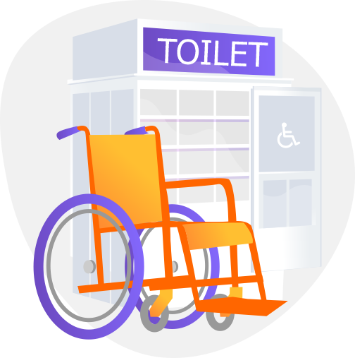 We cater to all needs, including accessible toilets for our differently-abled patrons